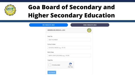 Goa SSC Result 2022 gbshse.gov.in GBSHSE 10th Board Results Date.